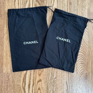 Set of two authentic Chanel storage bags